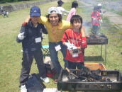 森のバーベキュー